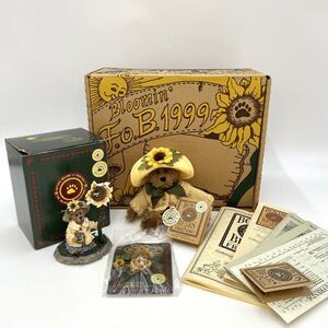 Boyds Friends of Boyds Bloomin FOB Sunflower Box Set Kit 1999 Plush Pin Figurine